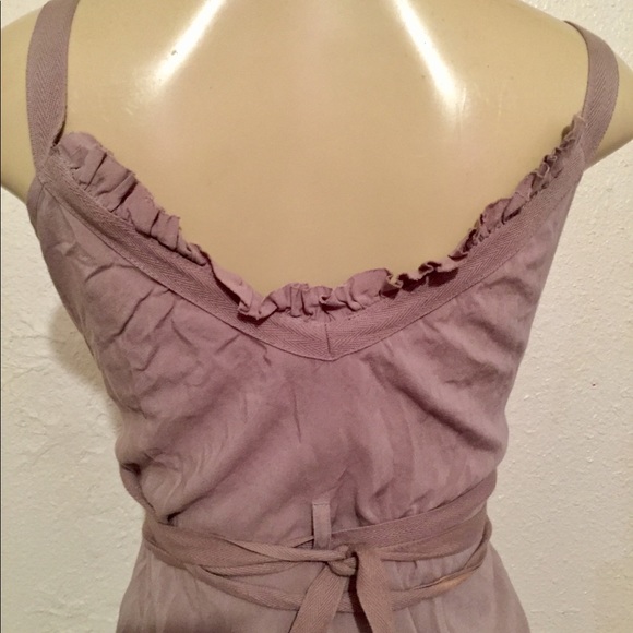 Akualani taupe wrap top* blouse* medium - Picture 3 of 8